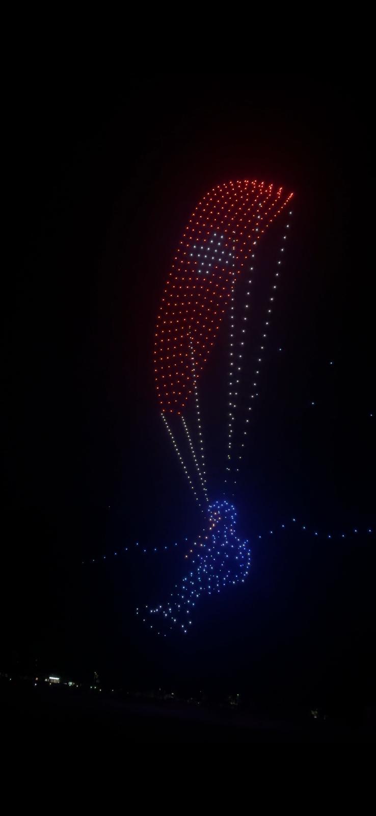 Drone Shows — Lichtformation am Nachthimmel